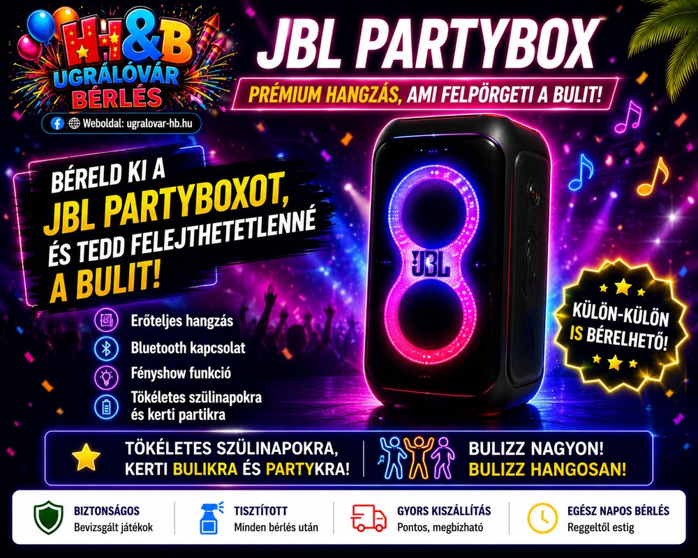 JBL Partybox hangfal bérlés