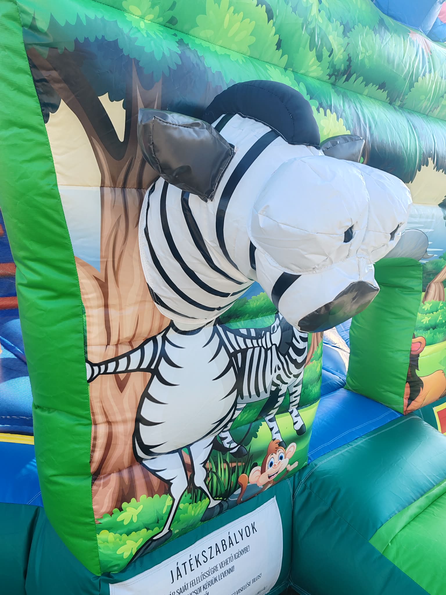 Zebra figura közelről